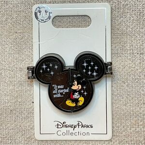 Disney Parks Hinged Pin Walt Disney & Mickey Mouse "It All Started With..." Pin